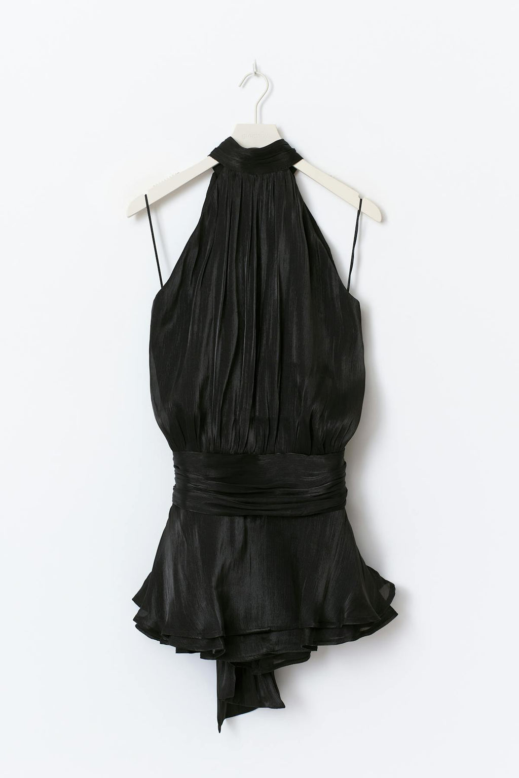 14+ open back frill dress