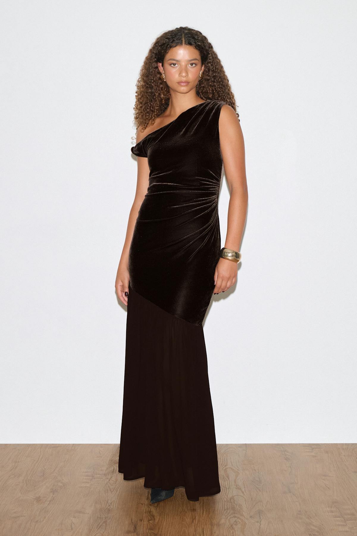 Twisted sheer maxi dress