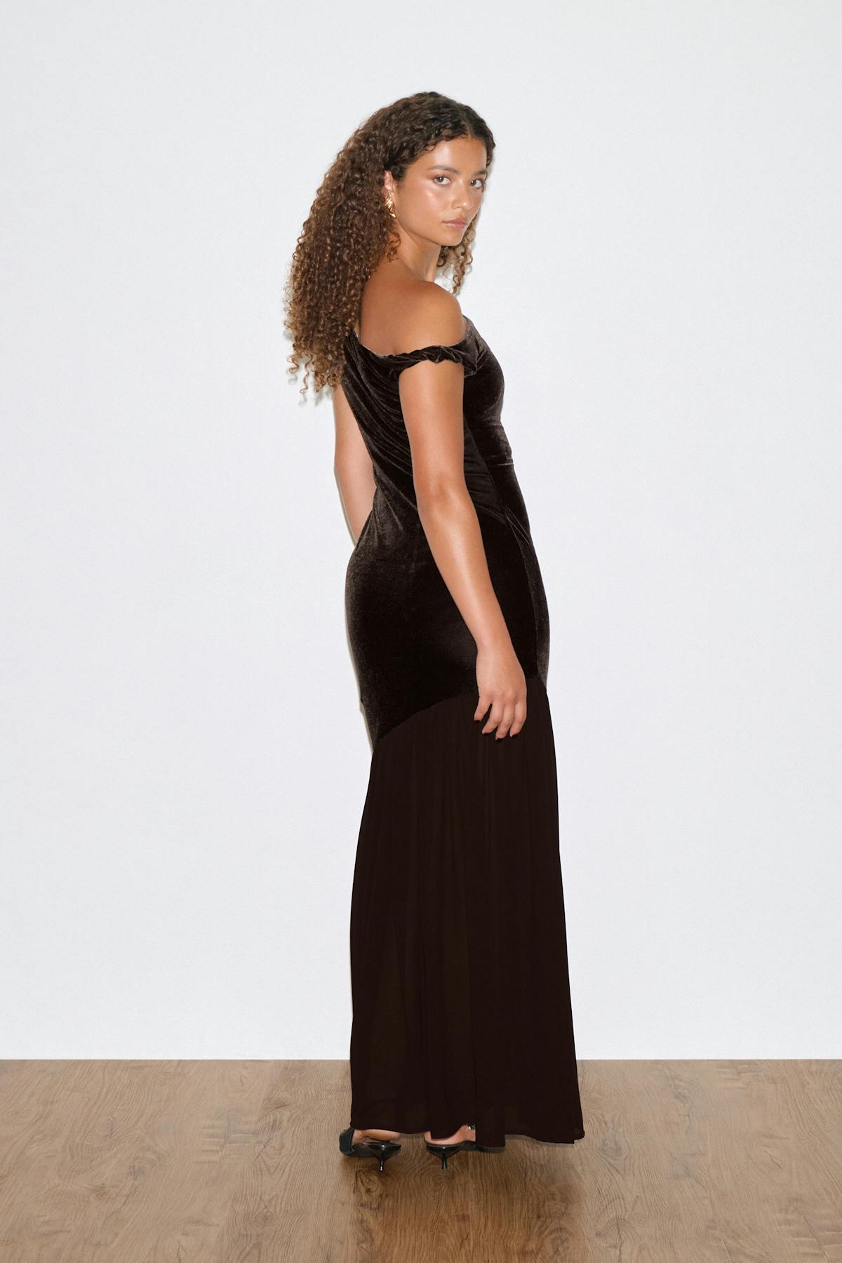 Twisted sheer maxi dress