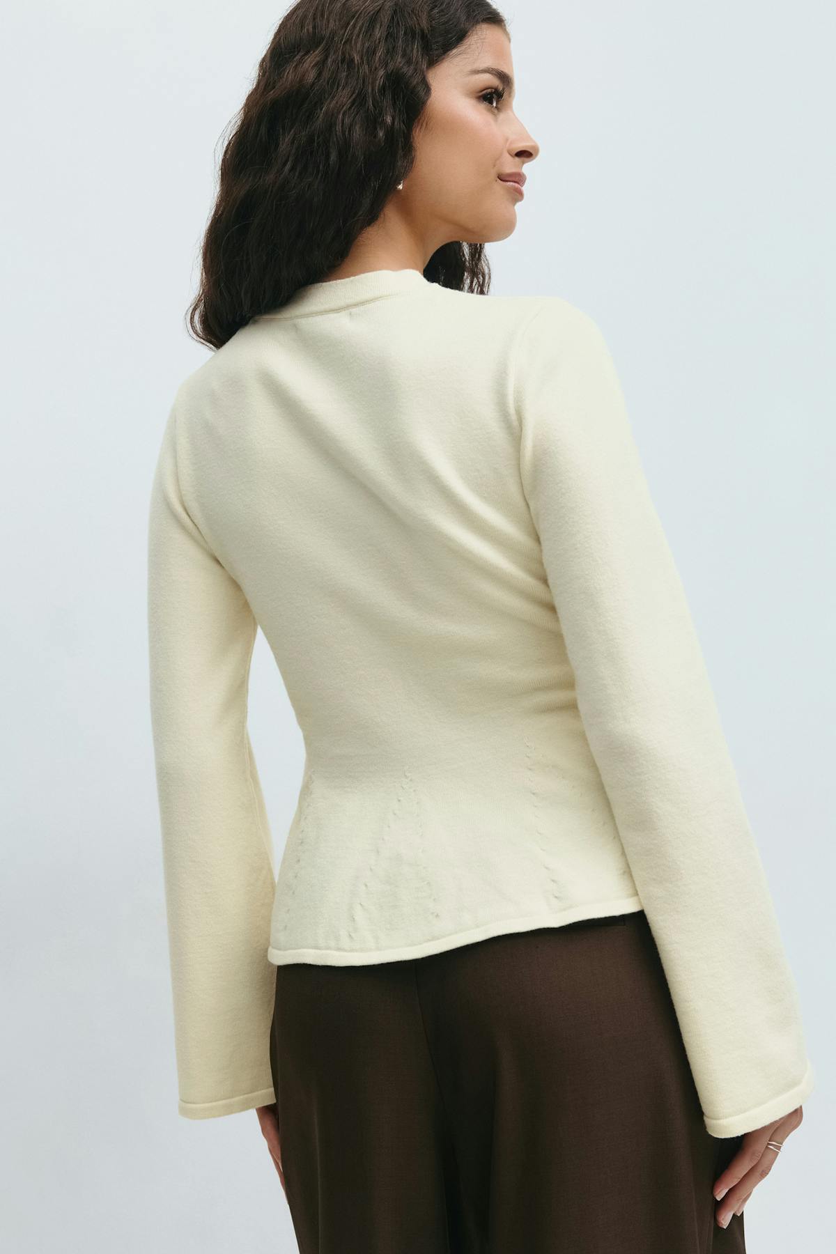 Knitted peplum top