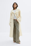 High neck trench coat