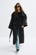 High neck trench coat