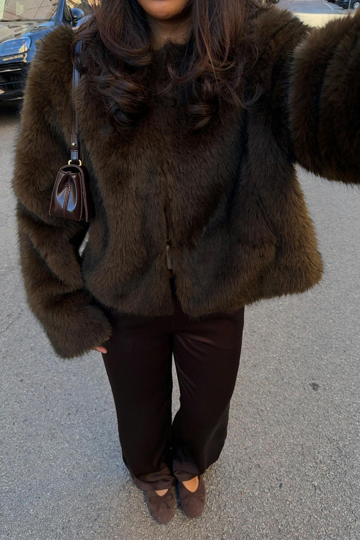 Faux fur jacket