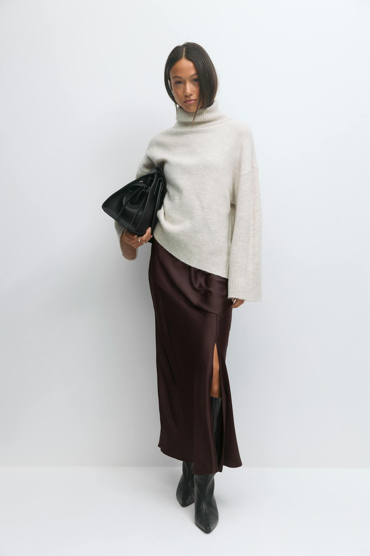 Satin skirt