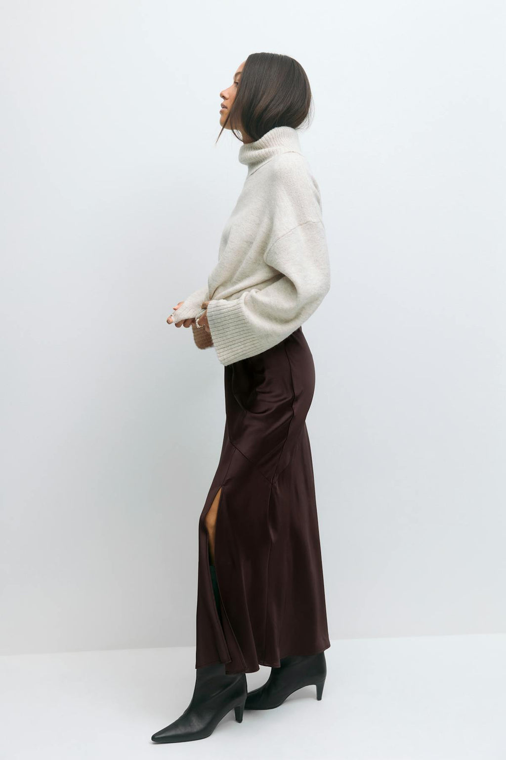 Satin skirt