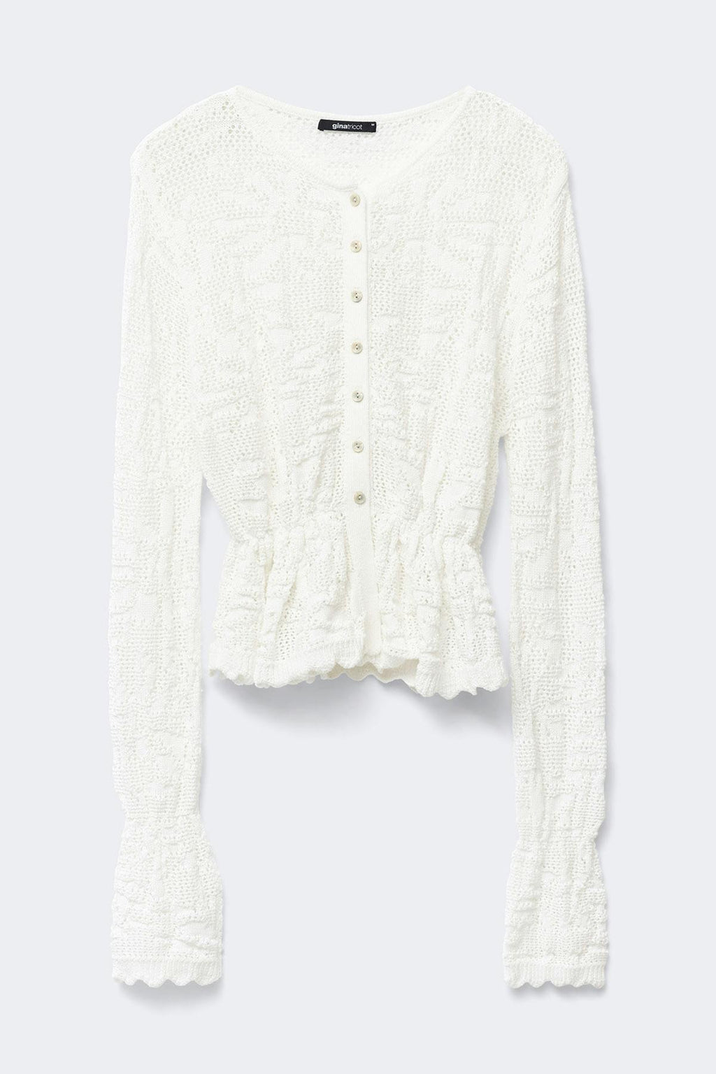 Knitted crochet cardigan