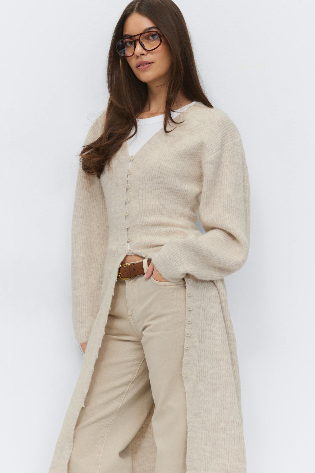 Shaped knitted dress