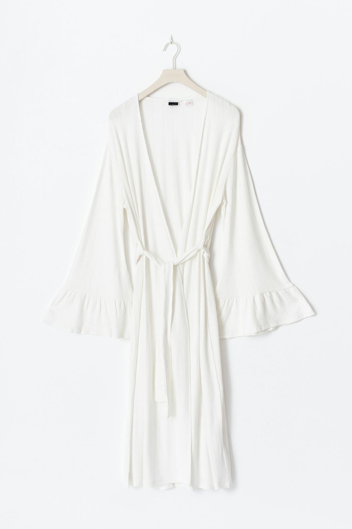 Pointelle loungwear robe