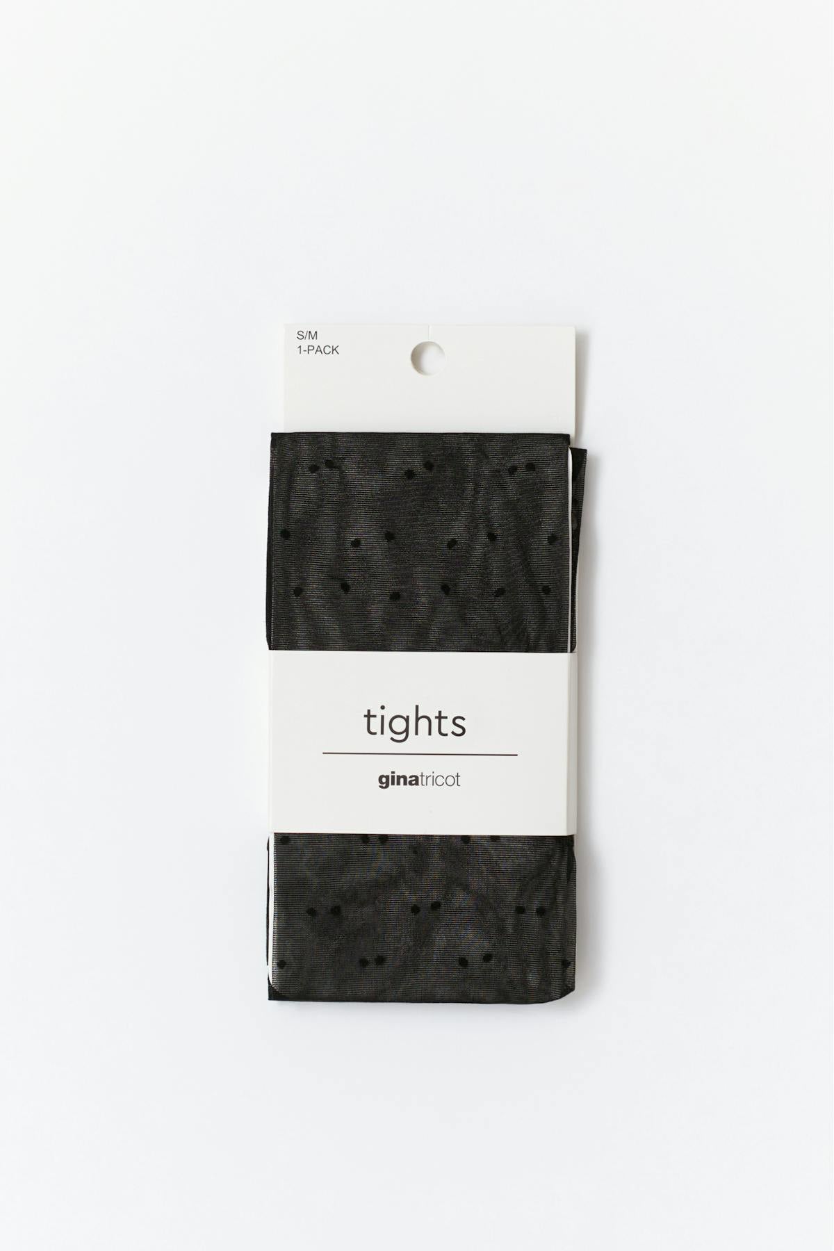 Dobby dot tights