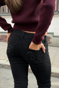 14+ pleated flare jeans
