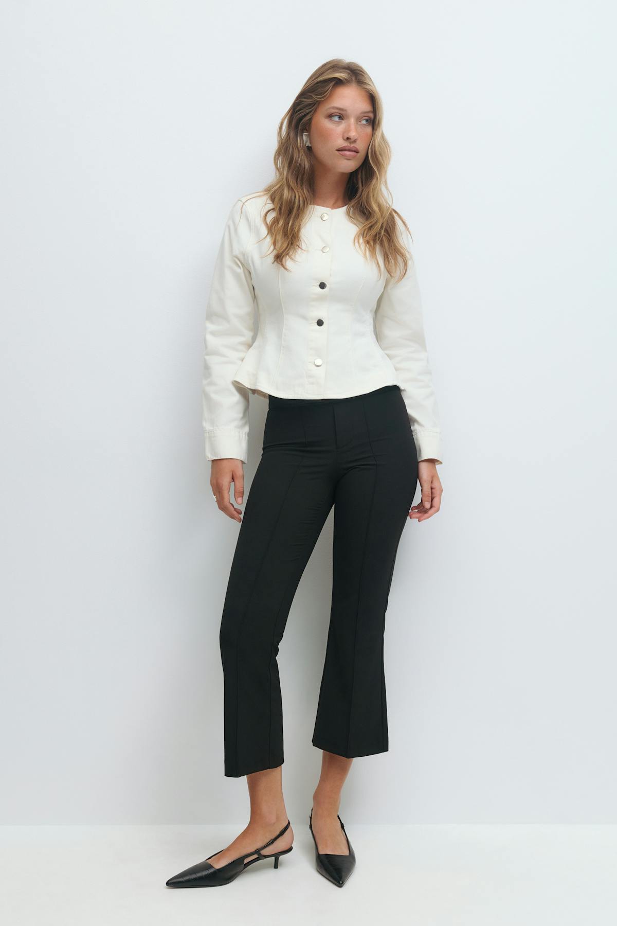 Kick flare trousers