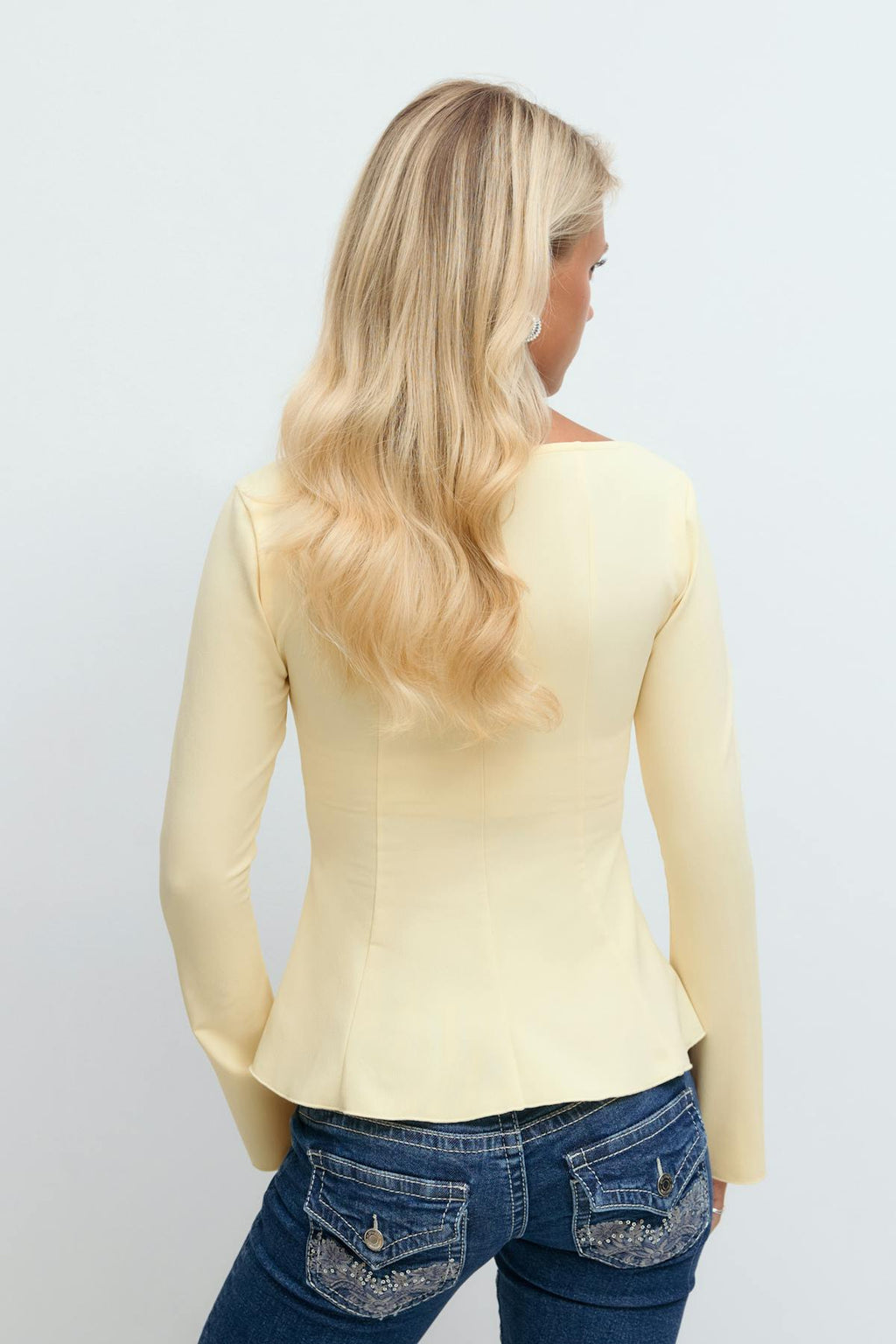 14+ long sleeve peplum top