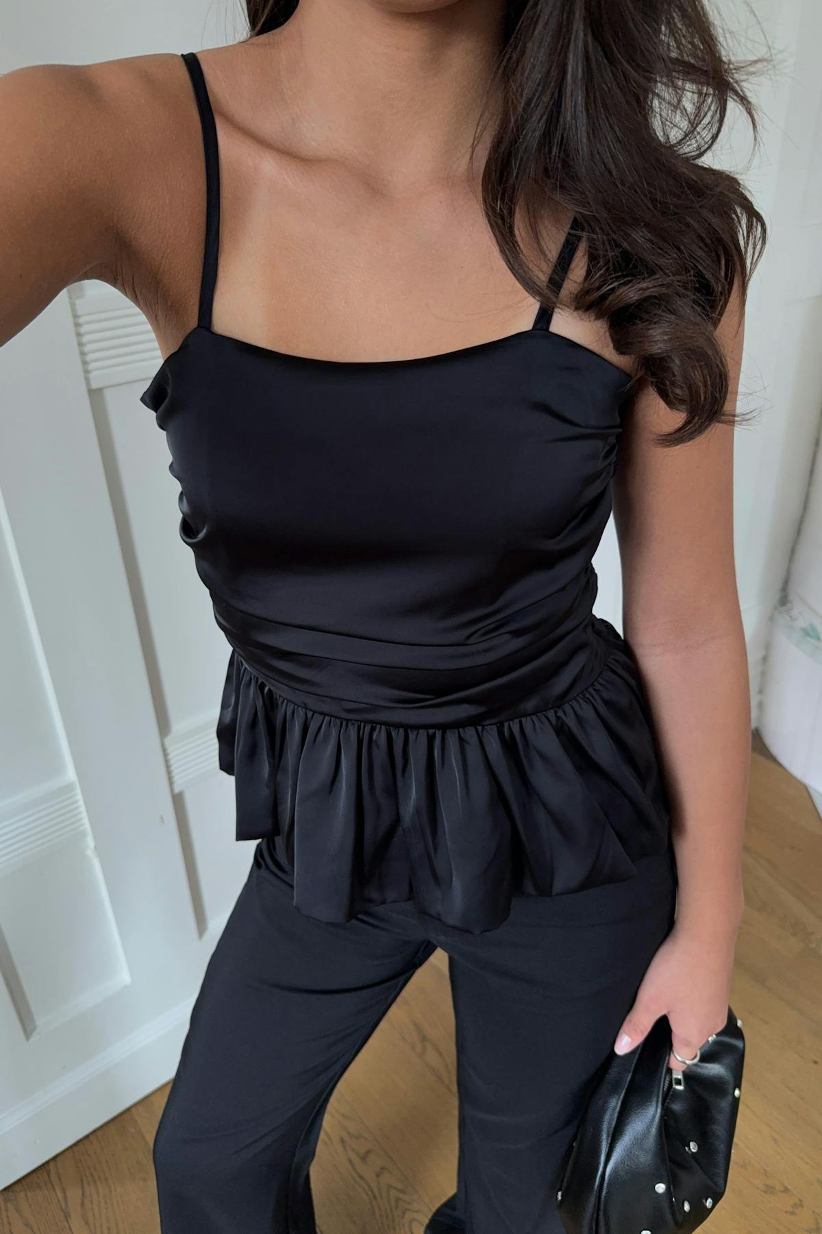 Y ruched satin top