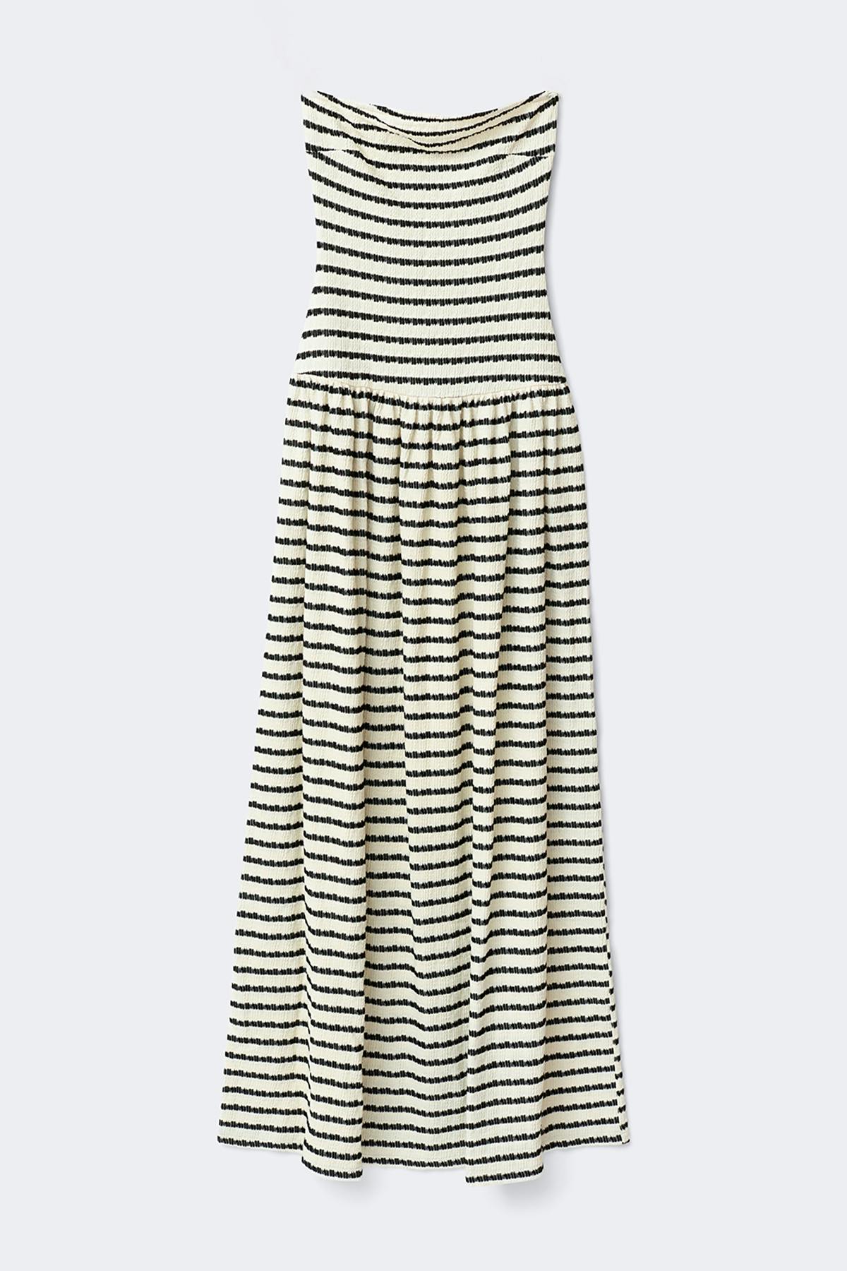 Dropped waist bandeau dress