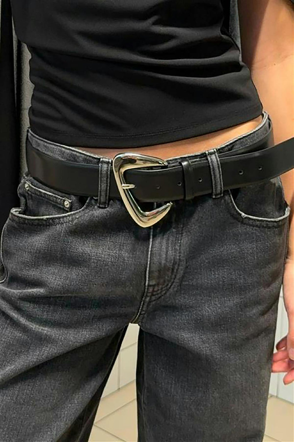 Chunky buckel belt