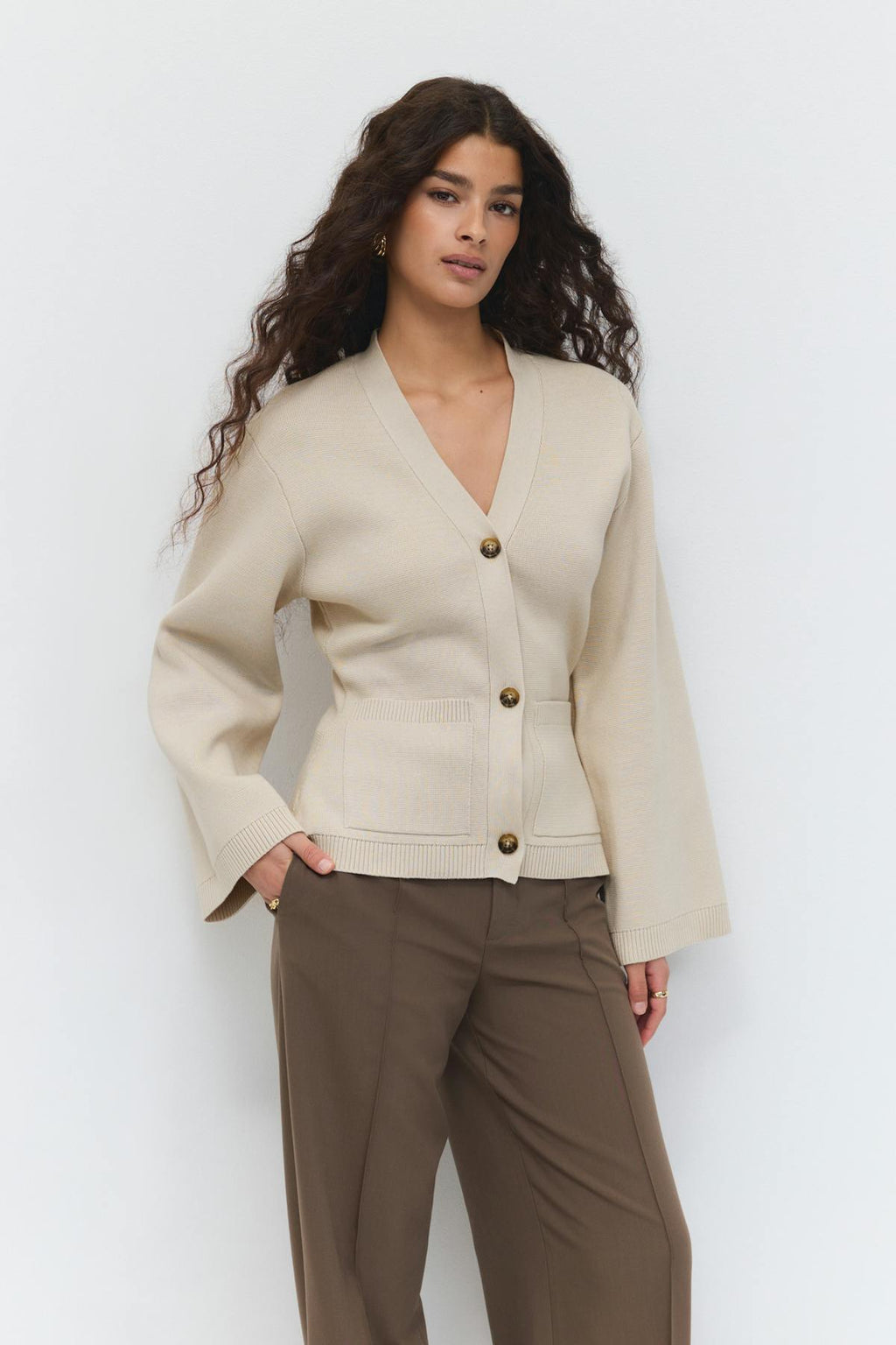 Knitted cotton cardigan