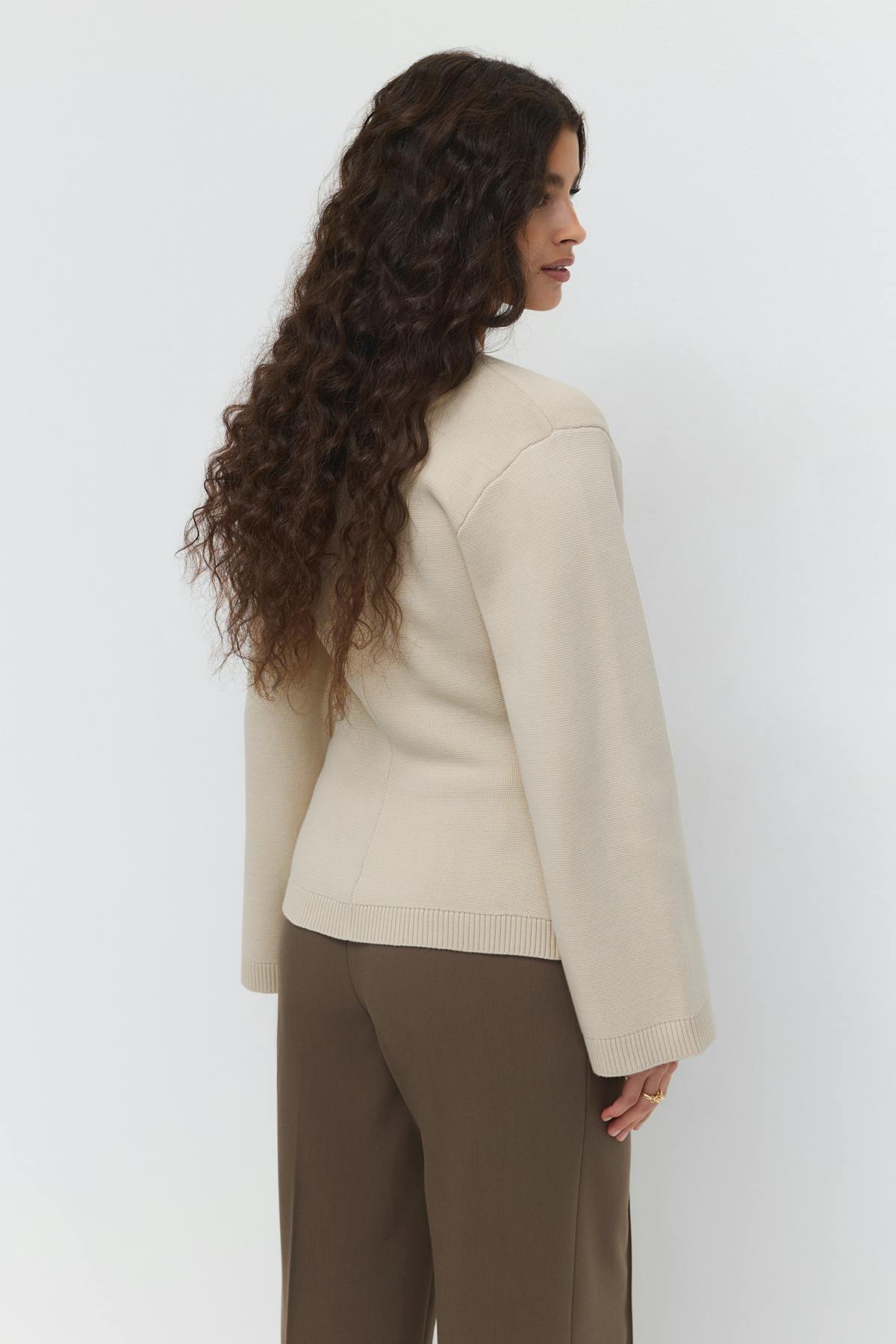 Knitted cotton cardigan