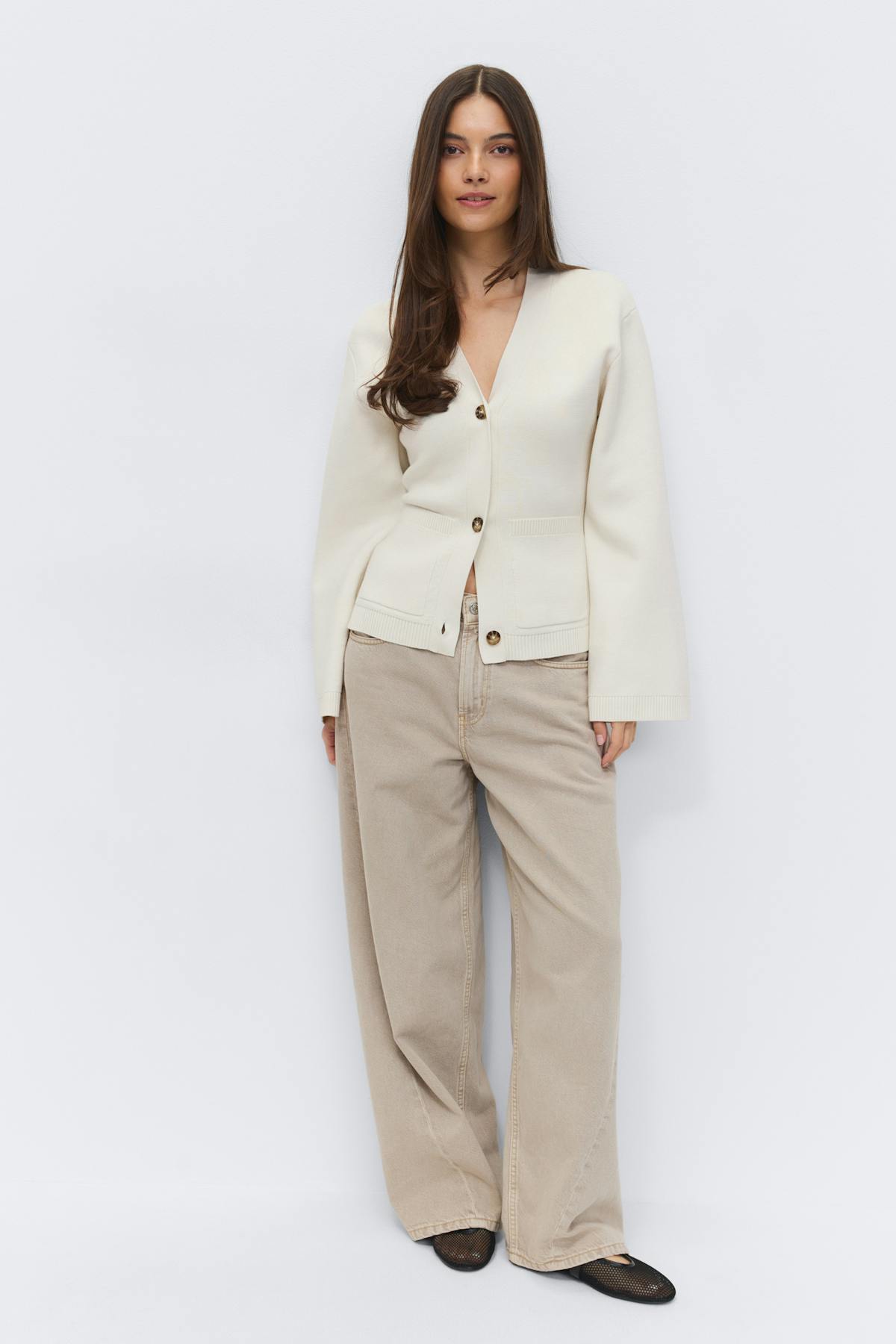Knitted cotton cardigan