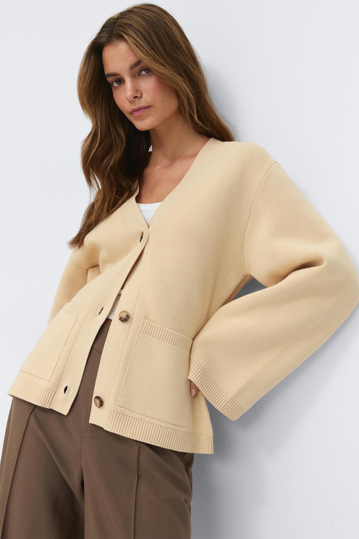 Knitted cotton cardigan