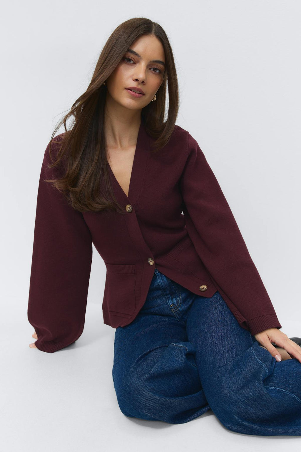 Knitted cotton cardigan