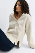 Asymmetric knitted cardigan