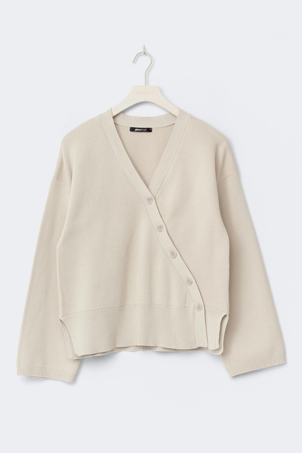 Asymmetric knitted cardigan