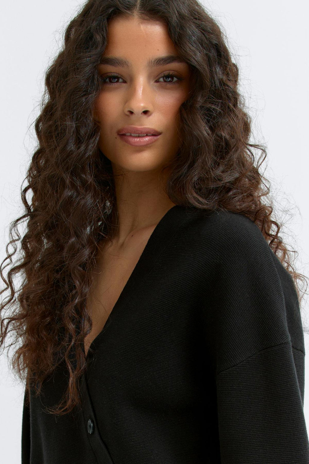 Asymmetric knitted cardigan