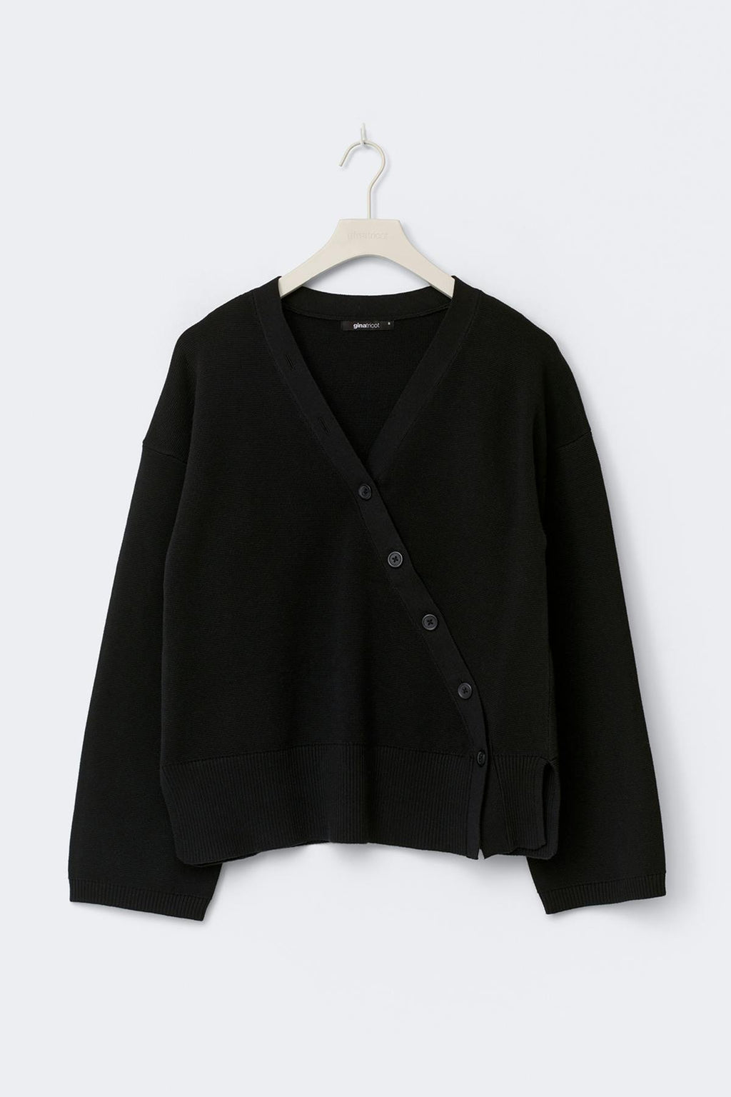 Asymmetric knitted cardigan