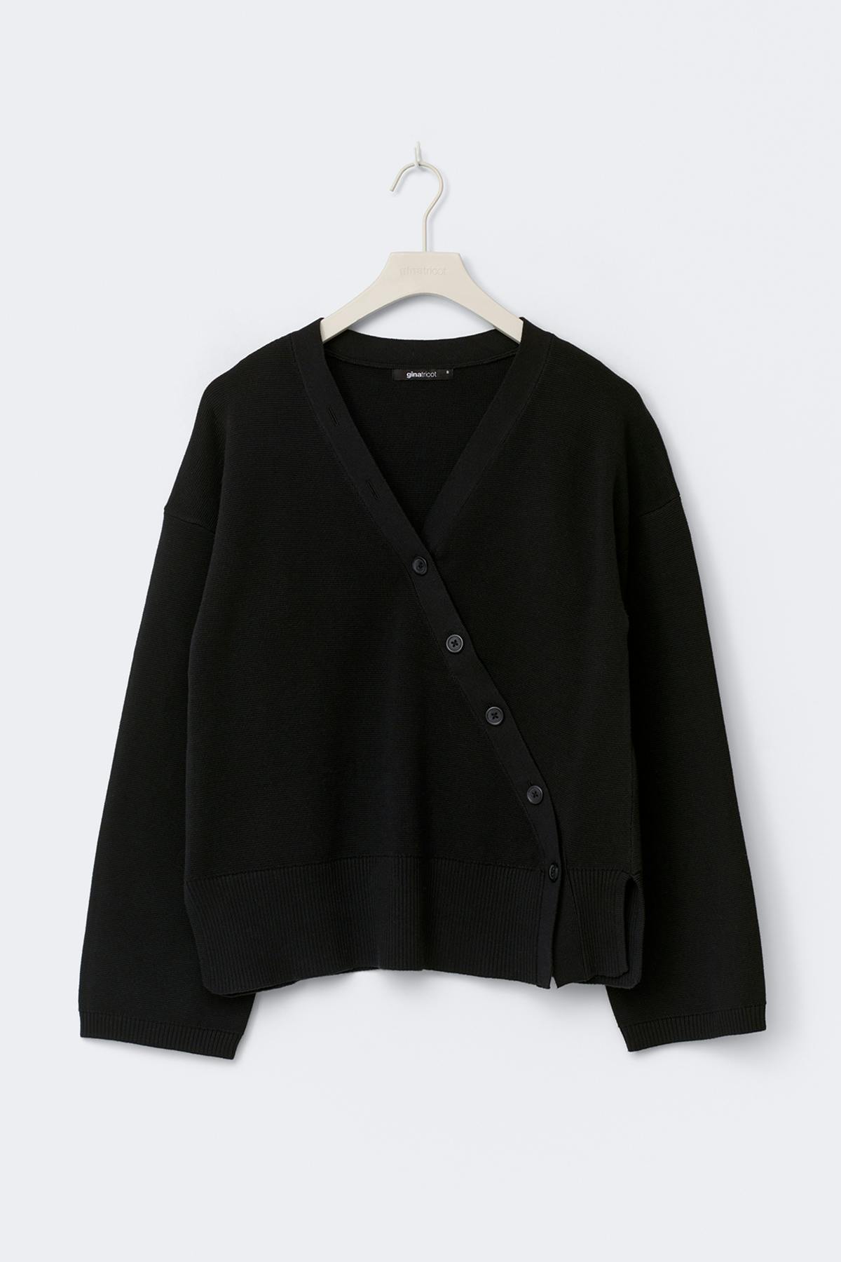 Asymmetric knitted cardigan