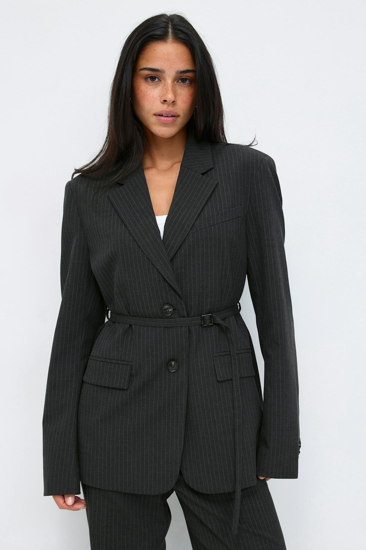 Belted blazer