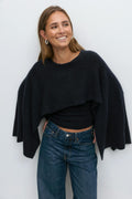 Knitted cape top