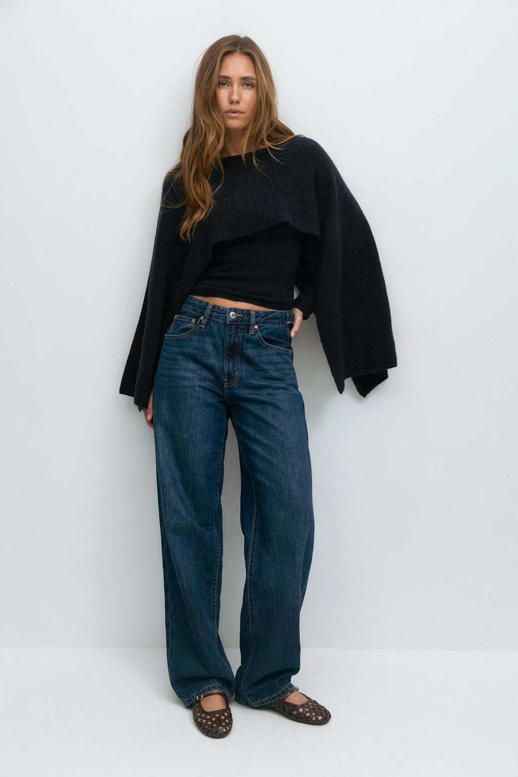 Knitted cape top