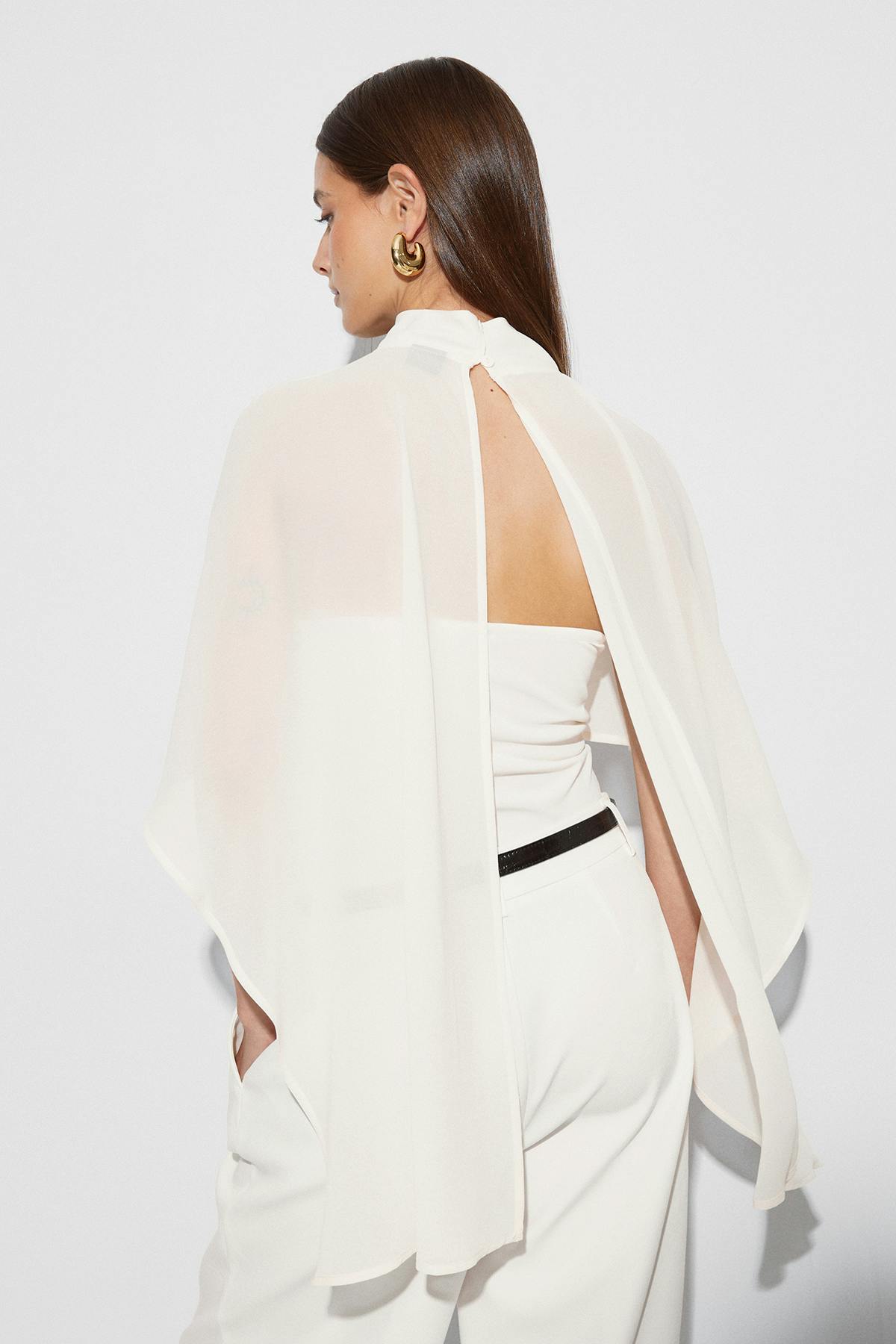 Chiffon cape top