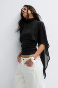 Chiffon cape top