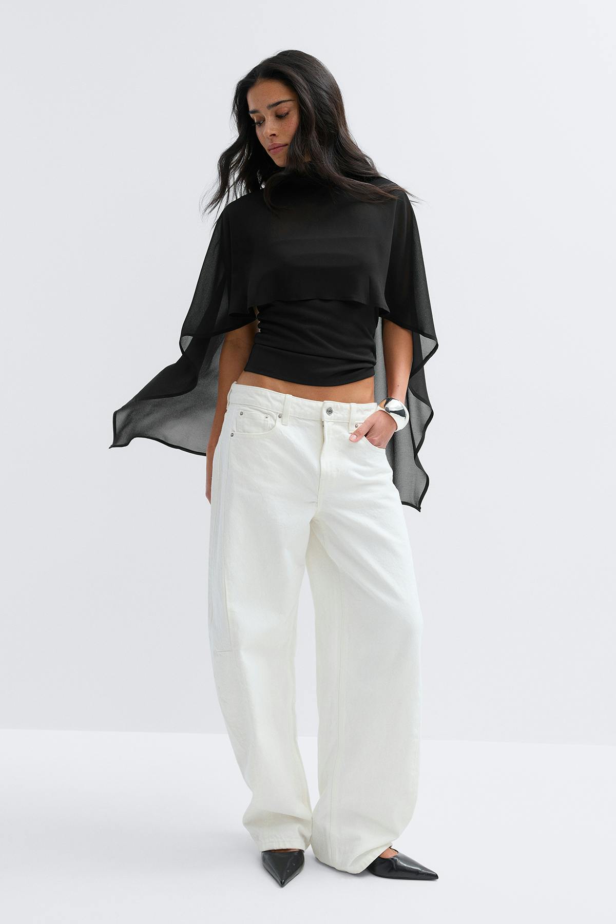 Chiffon cape top