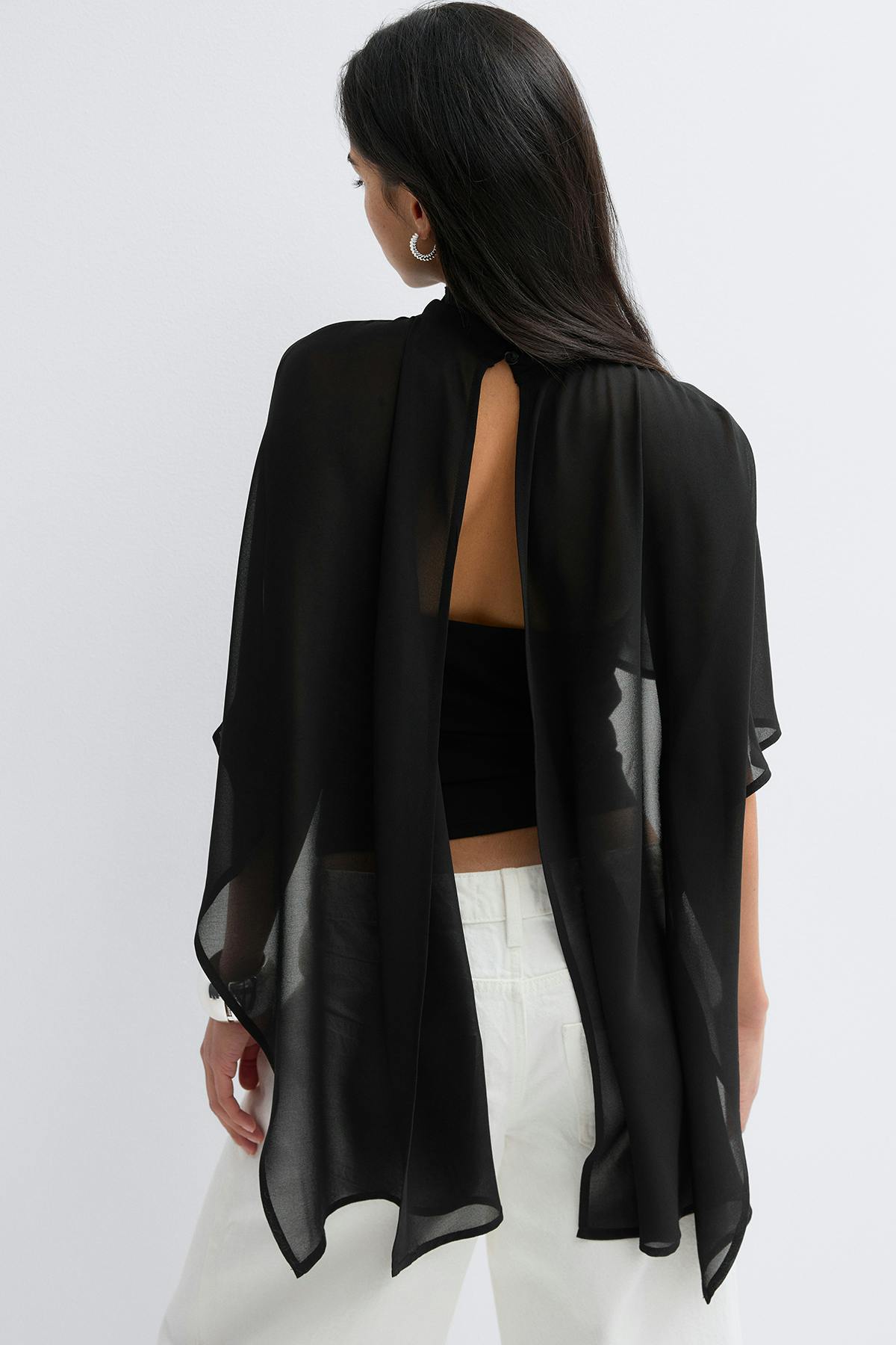 Chiffon cape top