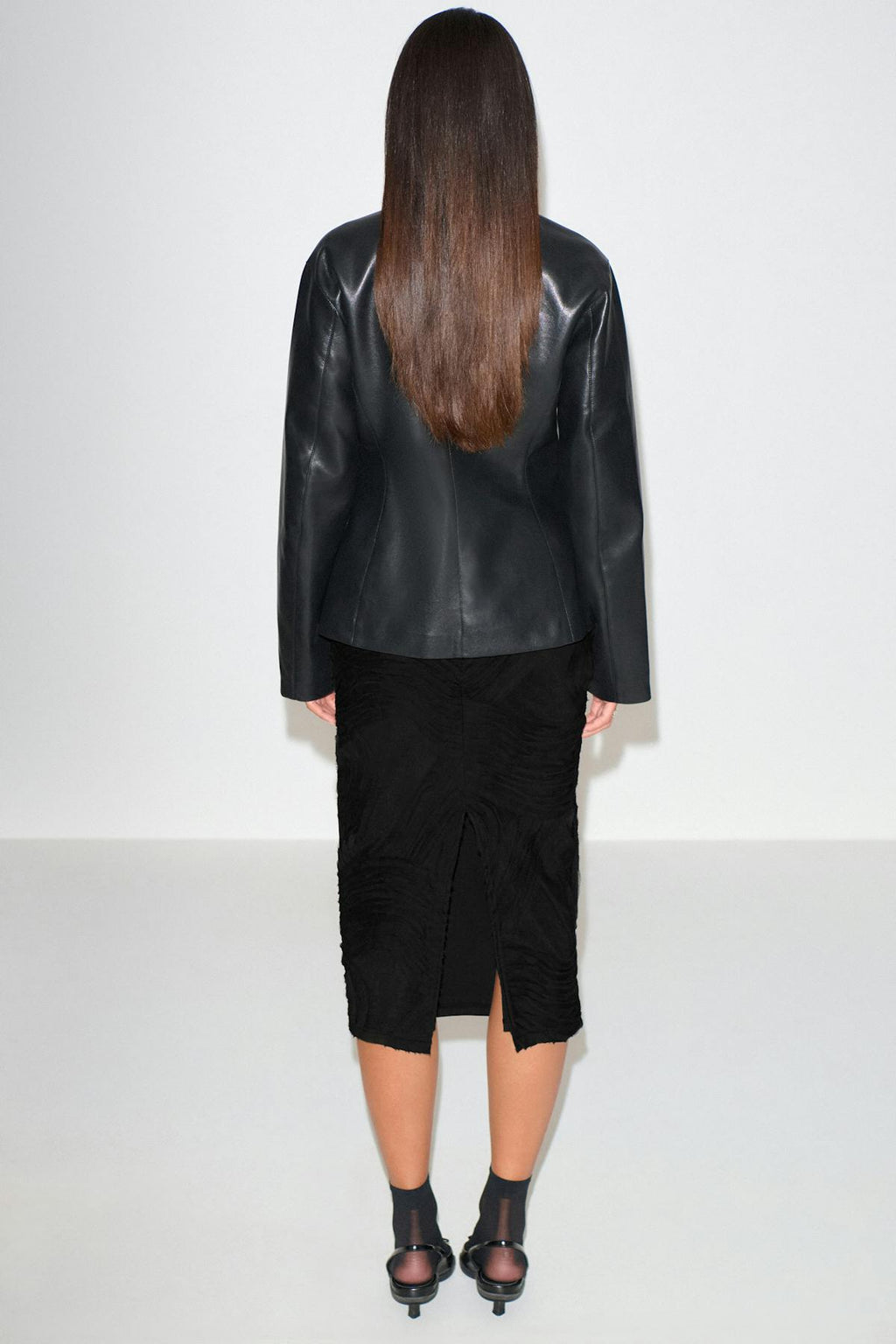 Structured midi skirt