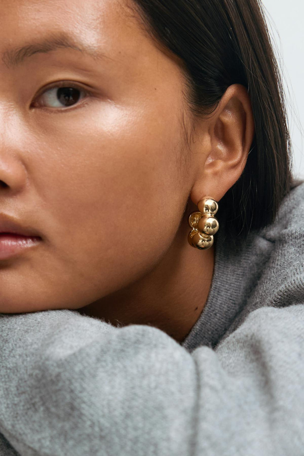 Bubble hoop earrings