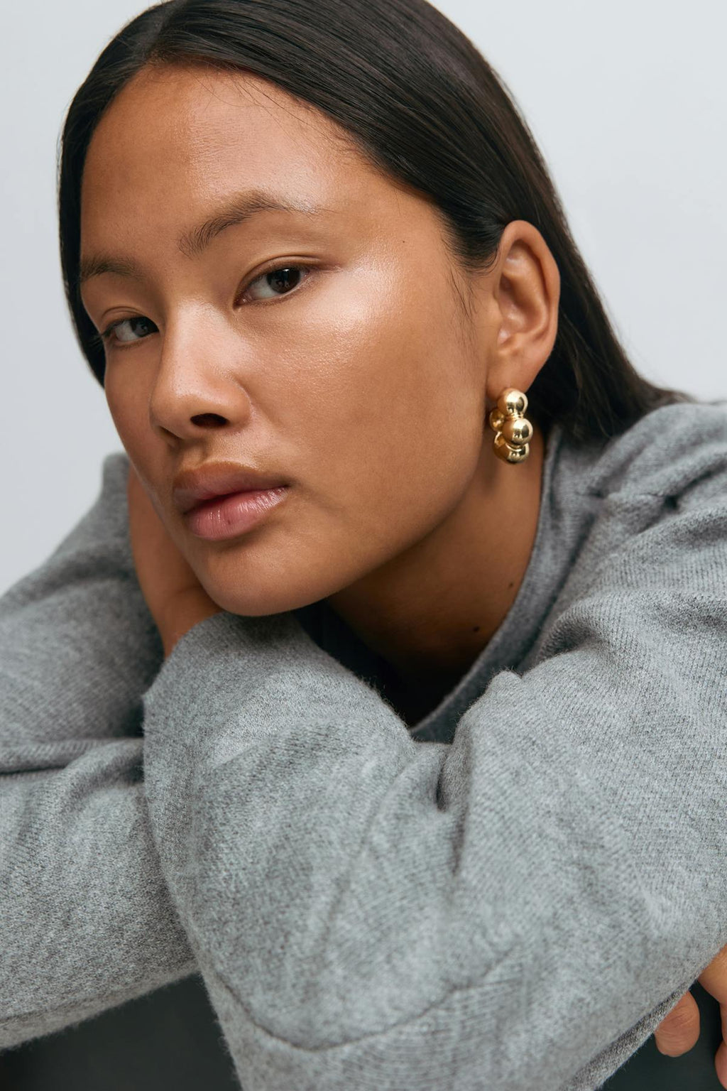 Bubble hoop earrings