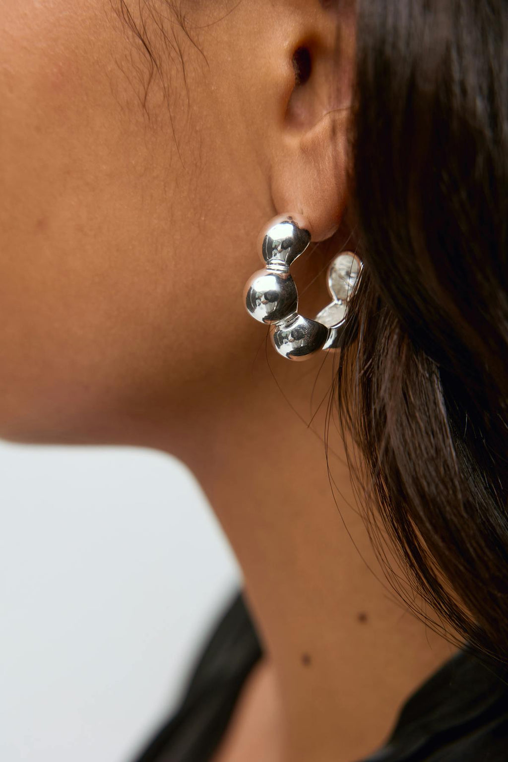 Bubble hoop earrings