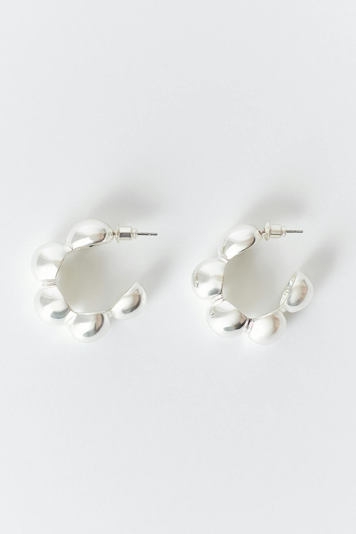 Bubble hoop earrings