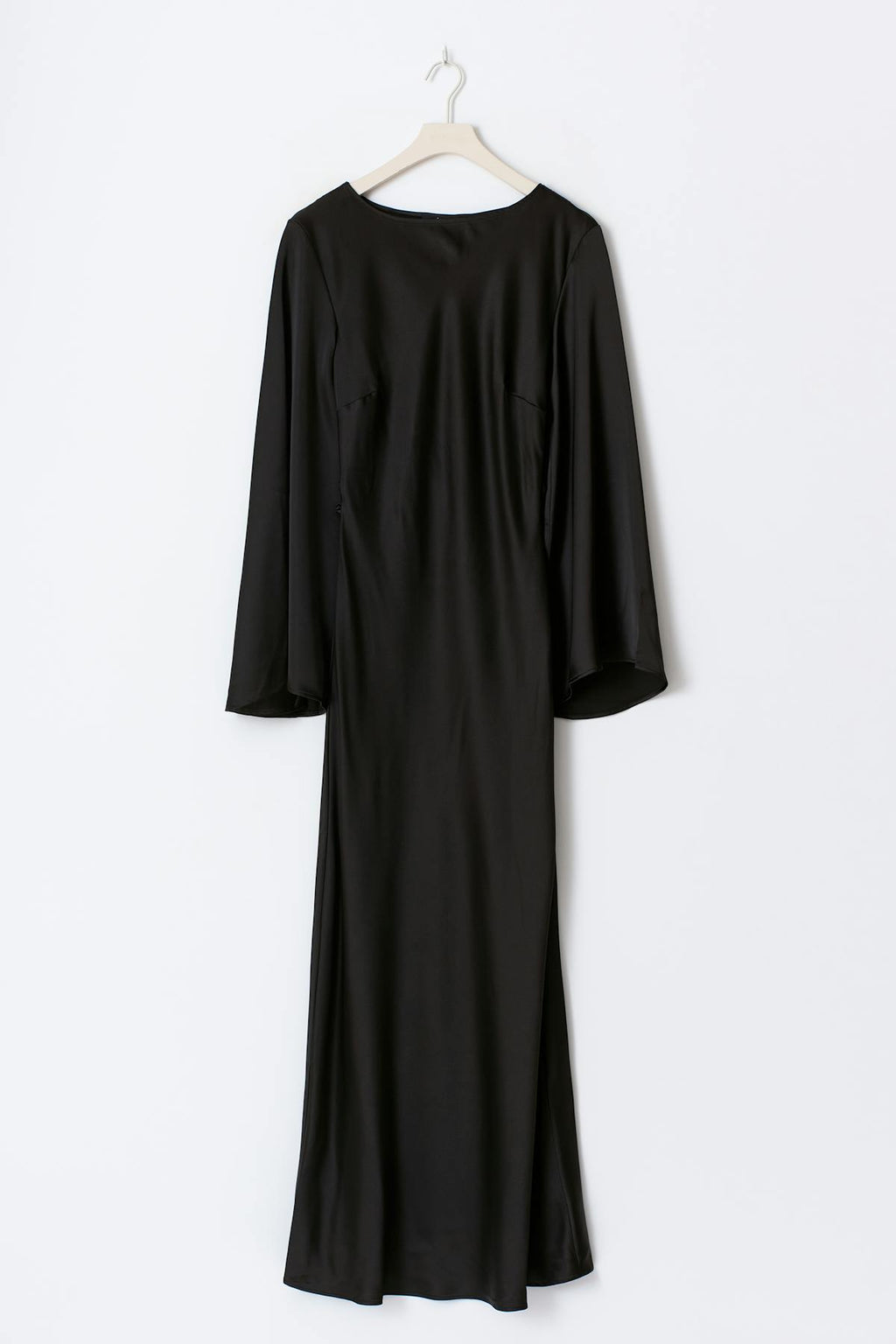 Satin wide sleeve maxi dress