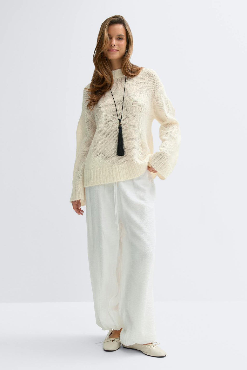 Jacquard knitted sweater
