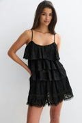 Lace mini skirt