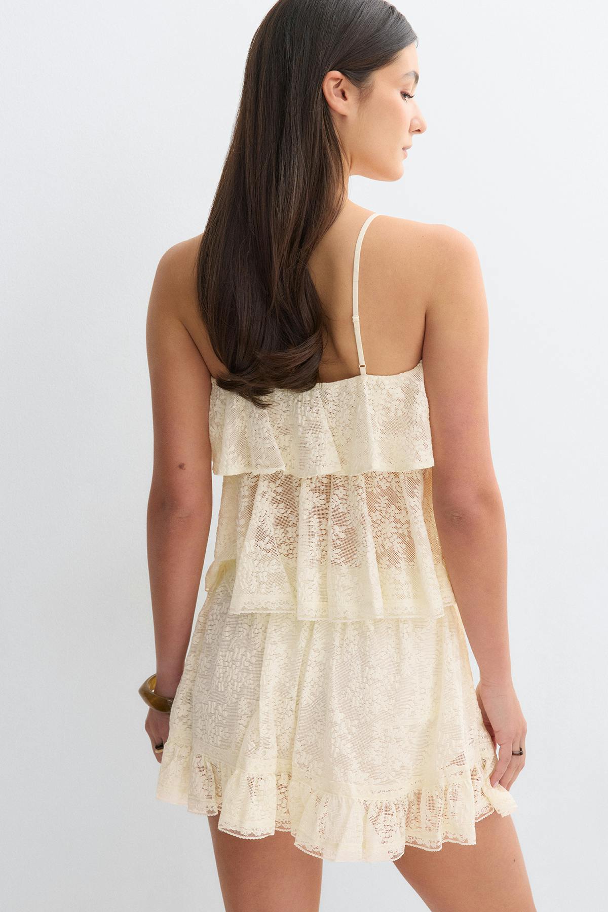 Lace frill singlet