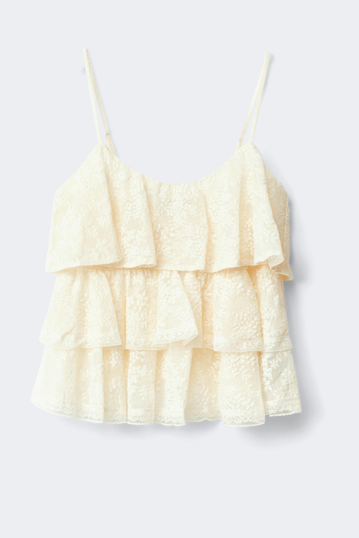 Lace frill singlet