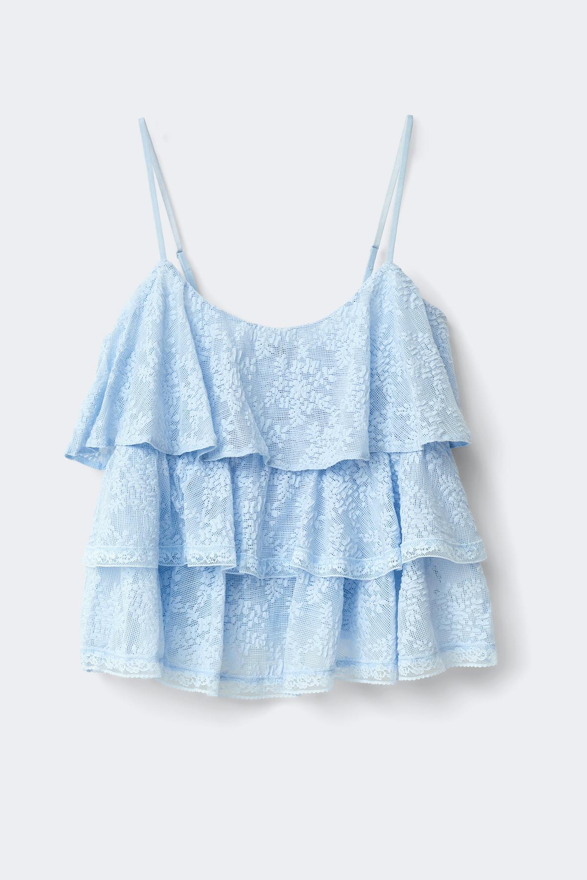 Lace frill singlet