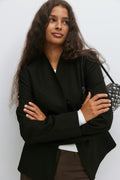 Shaped high neck blazer