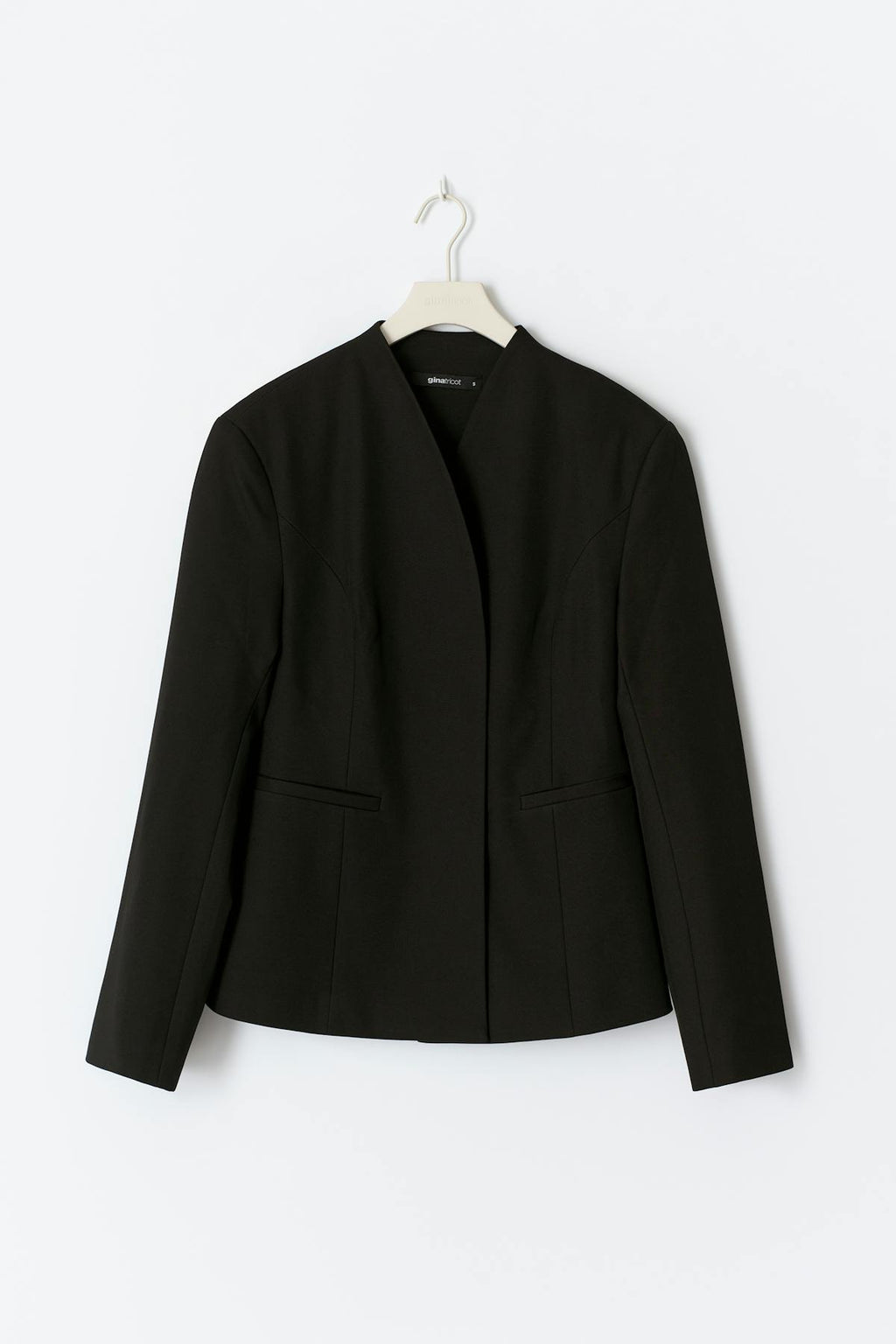 Shaped high neck blazer