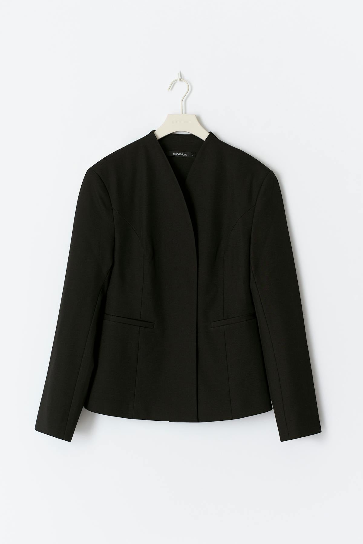 Shaped high neck blazer
